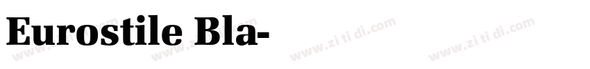 Eurostile Bla字体转换
